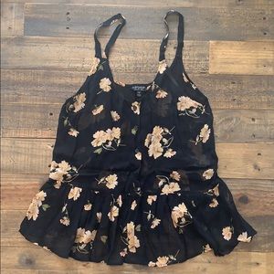 Sheer floral Topshop top
